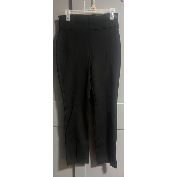 NWT Express Petite Skinny Straight High Rise Elastic Waist Pants Black Sm Short - Picture 1 of 8